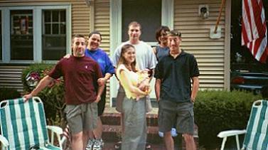 Debbie Russell's Children - L to R Jeff and Connie, Jessica and Todd with Leia Jane, Jason and Mizuki